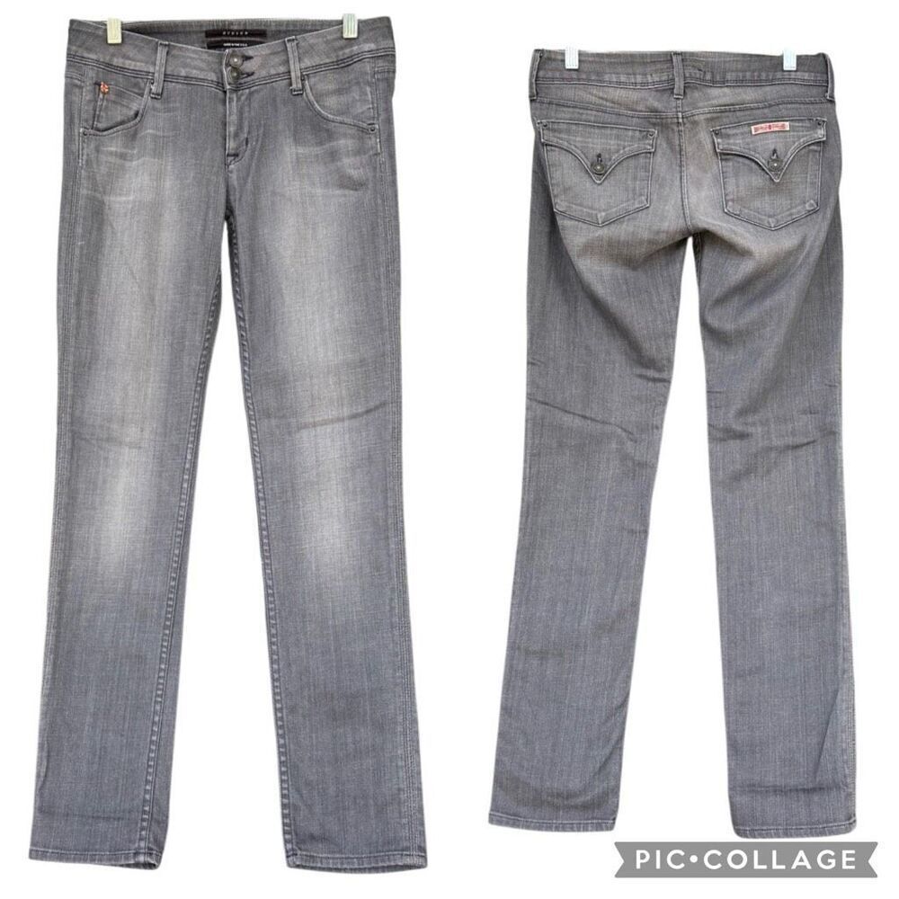 Hudson Women’s Size 28 Jeans Gray Wash Low Rise Made in USA Flap Signature Pocke
